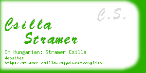 csilla stramer business card